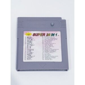 Super 28 in 1 Cartridge For Use with Gameboy